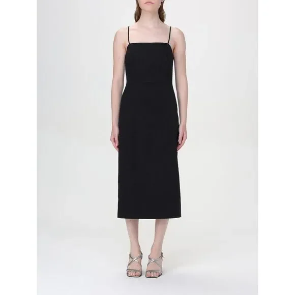 ワンピース THEORY Woman Dress Black O1109601 001 Theory Slit Crepe Dress | Black | FARFETCH